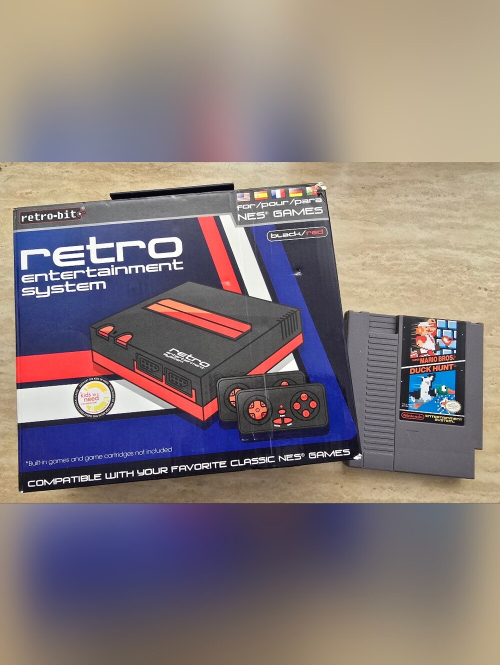 Retro Entertainment System Console With Game